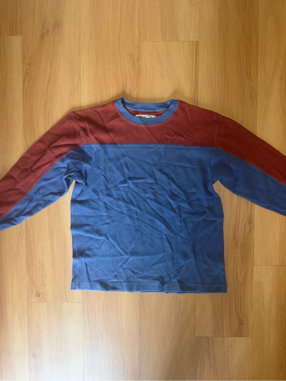 GAP Boys Long Sleeve Colorblock Tee - Blue & Red